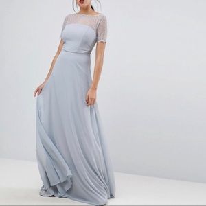 ASOS long grey gown. Worn once!